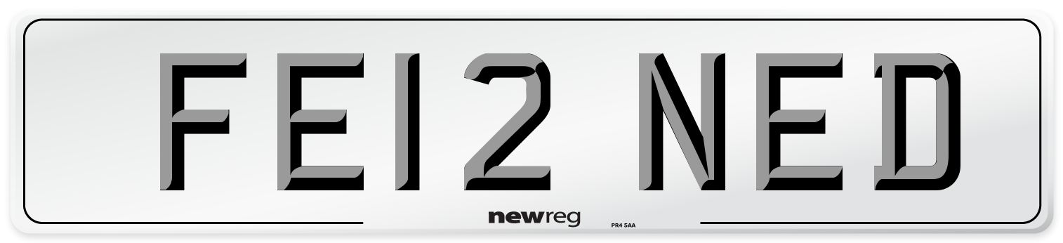 FE12 NED Number Plate from New Reg